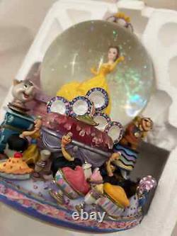 Disney Beauty & The Beast Be Our Guest Musical Snow Globe VINTAGE 1991 Belle