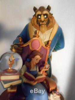 Disney Beauty and the Beast 10th anniversary snowglobe statue And Wdcc Title