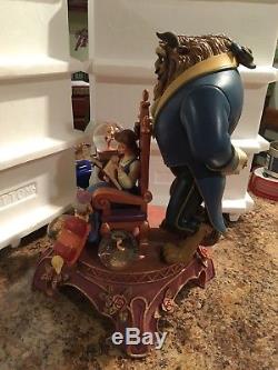 Disney Beauty and the Beast 10th anniversary snowglobe statue Huge Rare 13.5inch