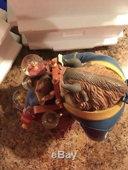 Disney Beauty and the Beast 10th anniversary snowglobe statue Huge Rare 13.5inch
