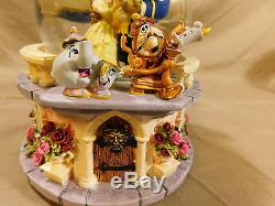 Disney Beauty and the Beast Belle Castle Snowglobe Music Box Display