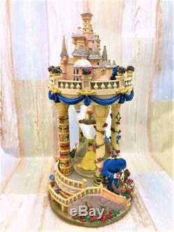 Disney Beauty and the Beast Castle Snow Globe Dome Music Box Figurine