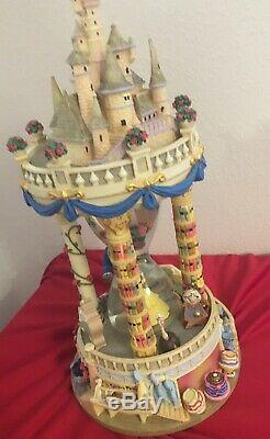 Disney Beauty and the Beast Hour Glass Snow Globe Belle Musical Castle