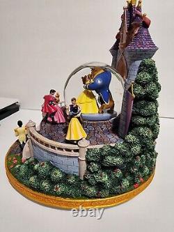 Disney Beauty and the Beast Snow Globe With Light Up Fireplace & Music READ