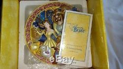 Disney Beauty and the Beast Snowglobe and 2- 3D Plates