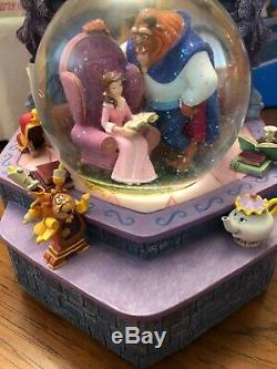 Disney Beauty and the Beast snow globe Music Box, Tale as Old as Time NEW