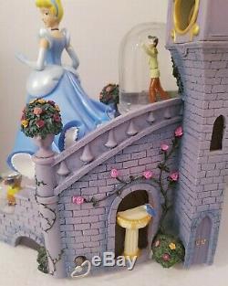 Disney CINDERELLA Snow Globe Music Box (So This is Love) Mice, Staircase RARE