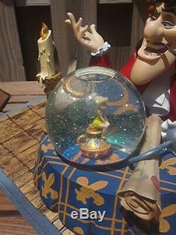 Disney Captain Hook Tinker Bell Light Snow Globe Music Box Moonlight Sonata RARE