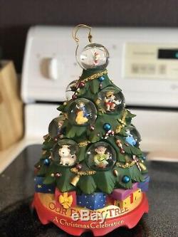 Disney Character Holiday Christmas Family Tree Snow Globe Mickey Dumbo Stitch