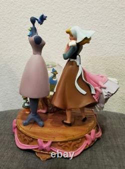 Disney Cinderella Dress Mini Snowglobe Figurine Snow Water Collectible Globe New