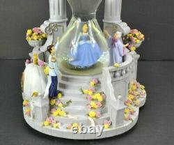 Disney Cinderella Hourglass Water Snow Globe Musical Lights Up 95431 13.5 Box