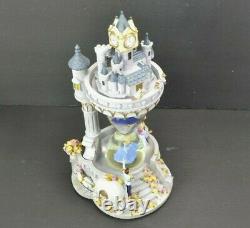 Disney Cinderella Hourglass Water Snow Globe Musical Lights Up 95431 13.5 Box