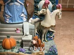 Disney Cinderella TWO SIDED Snow Globe BEFORE & AFTER Musical 6 Tall, 7 Wide