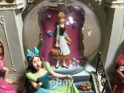 Disney Cinderella TWO SIDED Snow Globe BEFORE & AFTER Musical 6 Tall, 7 Wide
