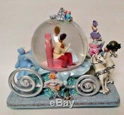 Disney Cinderella's 50th Anniversary Musical Snow Globe Rare HTF Flawed is Love