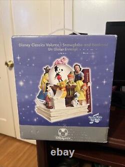Disney Classics Vol 1 Through the Years Musical Snow Globe Bookend NEVEROPENED