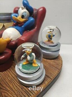 Disney Donald Duck Retired Through The Year's Mini Snow Globe Theater Set #22296