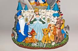 Disney Double Snow Globe A Dream Is A Wish Your Heart Makes Music Animated RARE