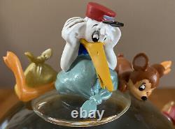 Disney Dumbo 60th Anniversary Animated Musical Snow Globe 2001 EUC