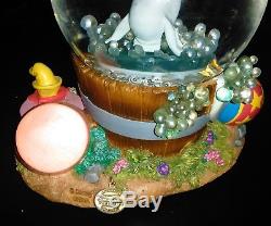Disney Dumbo Takes A Bath Snow Globe Musical Electronic Bubbles Rock a Bye Large