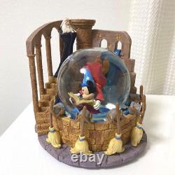 Disney Fantasia Sorcerer's Apprentice Mickey Snow Globe Music Box Figure