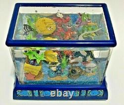 Disney Finding Nemo Aquarium Fish Tank Snow Globe Rare Music Box Tiny Bubbles