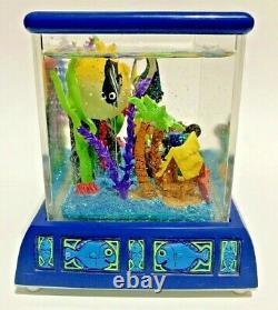 Disney Finding Nemo Aquarium Fish Tank Snow Globe Rare Music Box Tiny Bubbles