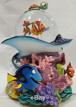 Disney Finding Nemo Over The Waves Large Musical Snowglobe NEW