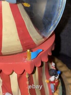 Disney Flying Dumbo with Train snow globe plays Casey Junior Tune