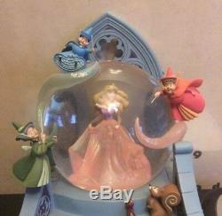 Disney Large Musical Sleeping Beauty Snow Globe with Color Changing Dress