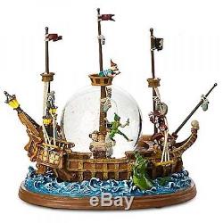 Disney Large Peter Pan Pirate Ship Snow Globe (1374)