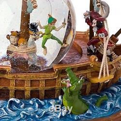 Disney Large Peter Pan Pirate Ship Snow Globe (1374)