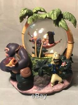 Disney Lilo & Stitch Aliens And Hammock Aloha Light Up Musical Snow Globe