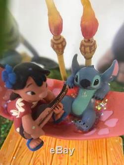 Disney Lilo & Stitch Aloha Musical Lighted Snow Globe HTF