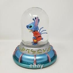 Disney Lilo & Stitch Musical Snow Globe Experiment 626 Pod WORKS