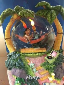 Disney Lilo & Stitch Snow Globe Song Aloha OE, Light Up Torches, 8 tall