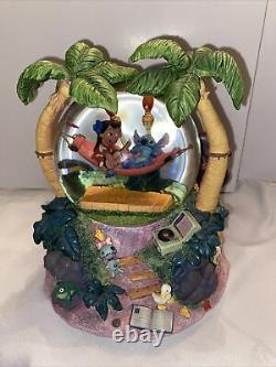 Disney Lilo and Stitch Aloha Musical Snow Globe Free Shipping