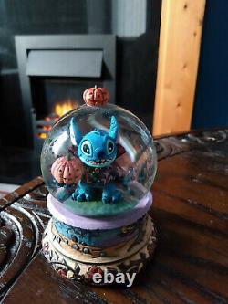 Disney Lilo and Stitch Vampire Stitch Snow Globe Halloween ENESCO RARE