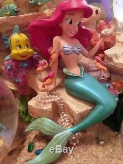 Disney Little Mermaid ARIEL Under The Sea Coral Reef Symphony Snowglobe rare oop