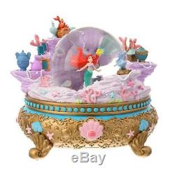 Disney Little Mermaid Ariel Snow Globe Music Box Japan D23 Expo 2018 F/S