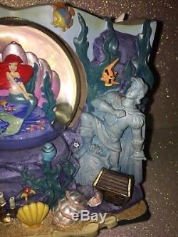 Disney Little Mermaid Ariel Snowglobe-2 Sided Storybook Musical Under The Sea