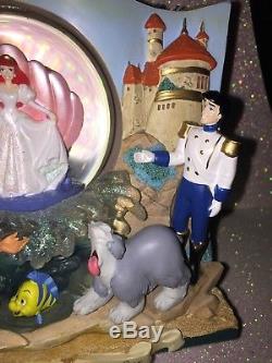 Disney Little Mermaid Ariel Snowglobe-2 Sided Storybook Musical Under The Sea