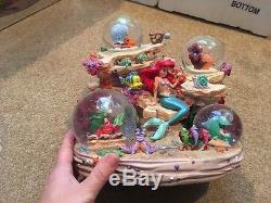 Disney Little Mermaid Ariel Snowglobe Under the Sea Symphony mini Globes in Box
