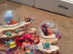 Disney Little Mermaid Ariel Snowglobe Under the Sea Symphony mini Globes in Box