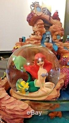 Disney Little Mermaid Ariel and Friends Snow Globe Water Fountain