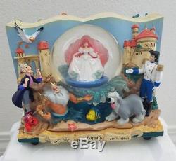 Disney Little Mermaid Storybook Ariel Musical Snowglobe Water Snow Globe New! NR