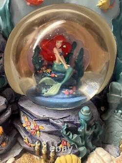 Disney Little Mermaid Storybook Double Sided Musical Under The Sea Snow Globe