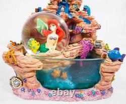 Disney Little Mermaid Under The Sea Snow Globe Water Fountain Vintage Rare As Is