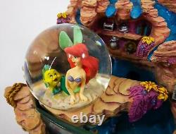 Disney Little Mermaid Under The Sea Snow Globe Water Fountain Vintage Rare As Is