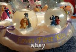 Disney Loves First Kiss Snow Globe Lilo & Stitch Lady & The Tramp 11